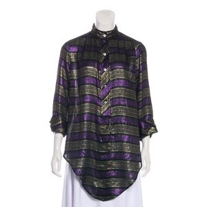 Marc Jacobs - Metallic Button-Up top